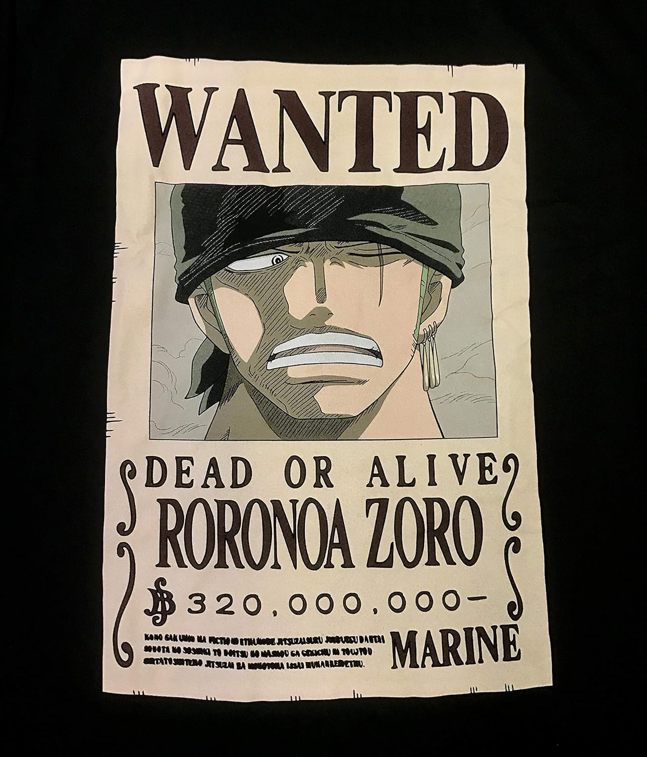 Roronoa Zoro Bounty T-Shirt - Officially Licensed